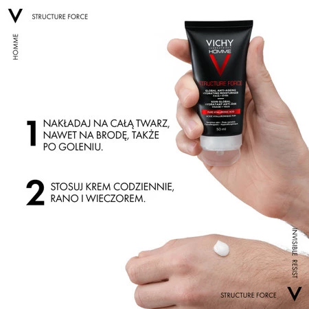 Vichy Homme Structure Force wzmacniający krem na zmarszczki 50 ml