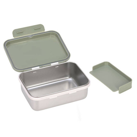 Lassig Lunchbox ze stali nierdzewnej Happy Prints oliwkowy