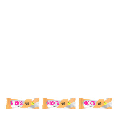 Zestaw: 3x N!CK'S Nicks Protein Wafer Orange Proteinowy Wafelek Pomarańczowy bez cukru 40g