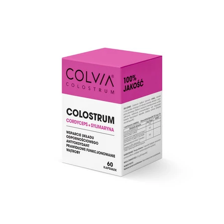 Colvia Colostrum + Cordyceps + Silymarin na wsparcie odporności 60 kaps.