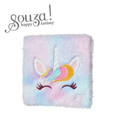 Souza! Paleta cieni do powiek z lusterkiem dla dzieci w puchatym etui 9 el. Jednorożec
