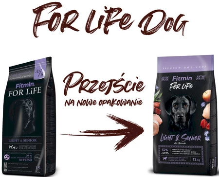 Fitmin Dog For Life Light Senior sucha karma dla psa 12kg