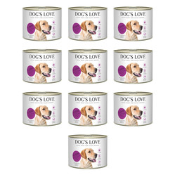 Zestaw 10x DOG'S LOVE Lamm - jagnięcina z dynią, morelą i ziemniakami (200g)