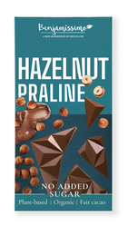 CZEKOLADA Z ORZECHAMI LASKOWYMI BEZ DODATKU CUKRU BEZGLUTENOWA BIO 60 g - BENJAMISSIMO