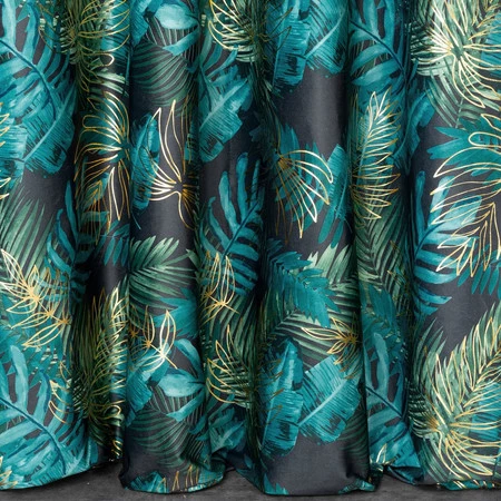 ZASŁONA GOTOWA DAVOS NA TAŚMIE 140 X 270 CM CZARNY