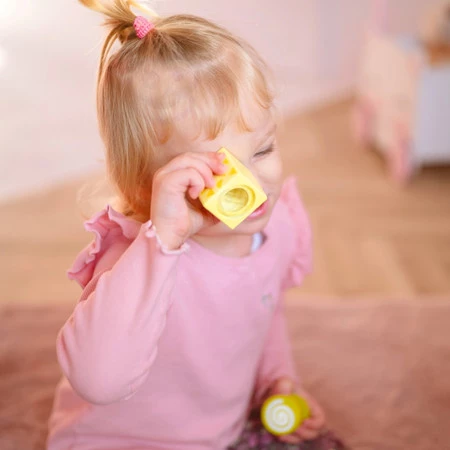 Classic World − Drewniane klocki sensoryczne 8 funkcji, układanka multifunkcyjna kształty dźwięk 18 el.