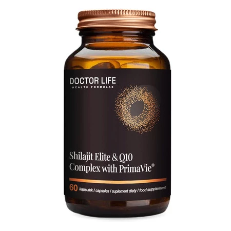 Doctor Life Shilajit Elite & Q10 Complex with PrimaVie na wsparcie zdrowie serca i zmniejszający zmęczenie 60 kaps.