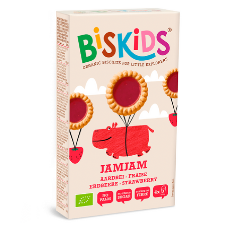 BISKIDS CIASTECZKA Z NADZIENIEM TRUSKAWKOWYM MARGARETKI BIO 100g