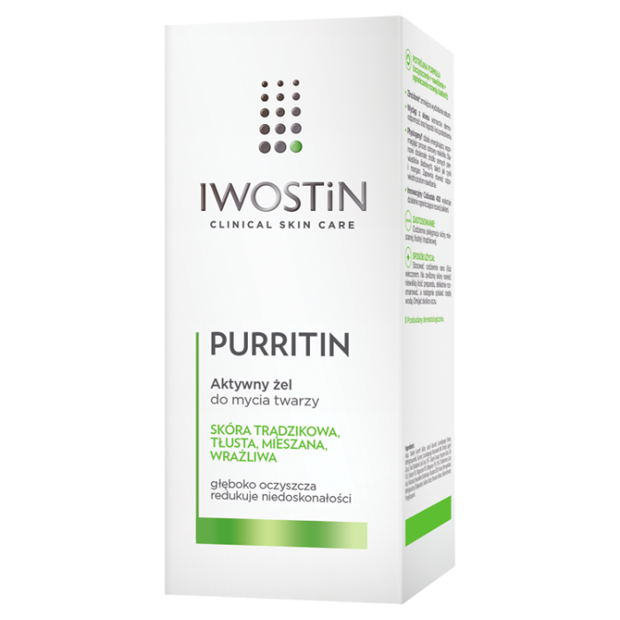 Iwostin Purritin Aktywny żel do mycia twarzy 150 ml - Nabea.pl