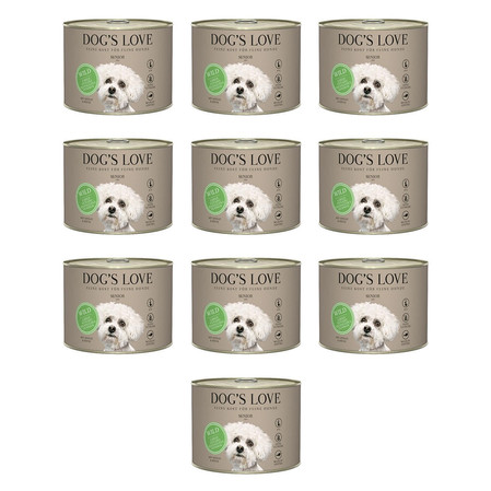 Zestaw 10x DOG'S LOVE Senior Wild - dziczyzna karma dla starszych psów (200g)