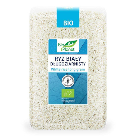 Zestaw 2x Bio Planet − Ryż biały długoziarnisty bezglutenowy BIO − 1 kg