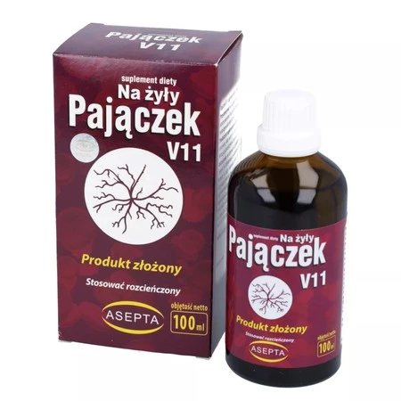 ASEPTA Pajączek V11 - krople na żyły 100ml