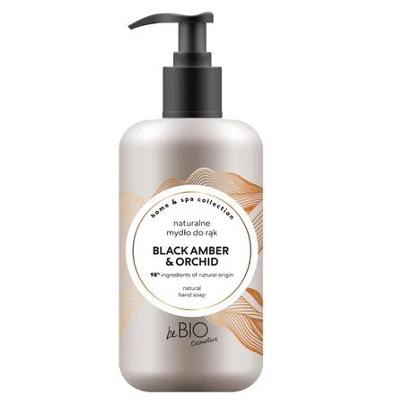beBIO Naturalne mydło do rąk w płynie Black Home & Spa Collection Amber & Orchid 300 ml