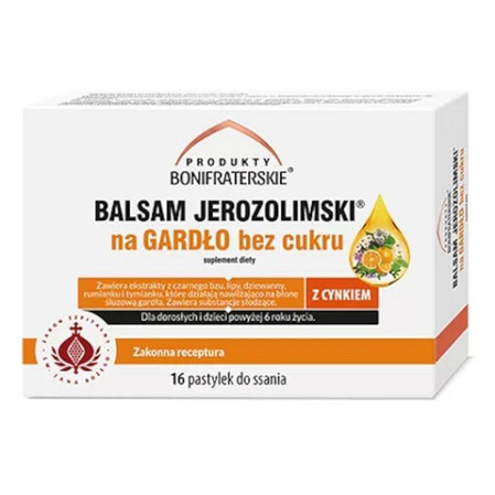  Balsam Jerozolimski na gardło 16 bez cukru