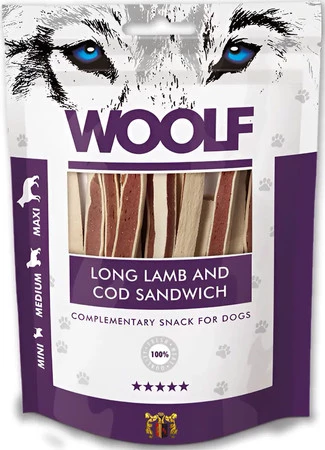 WOOLF Long Lamb Cod Sandwich Jagnięcina Dorsz 100g