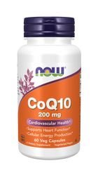 NOW FOODS Koenzym Q10 200 mg na wsparcie serca 60 kaps.