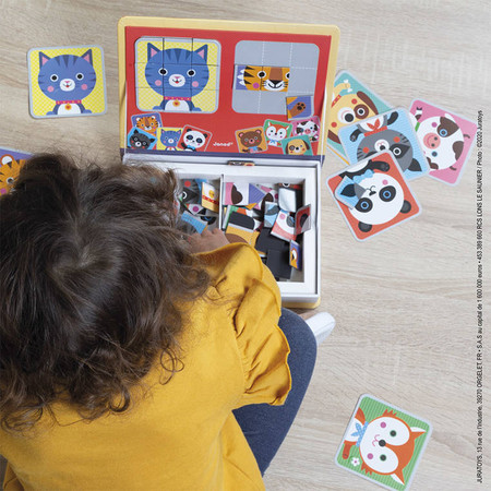 Janod Magnetyczna układanka Puzzle zwierzątka Magnetibook