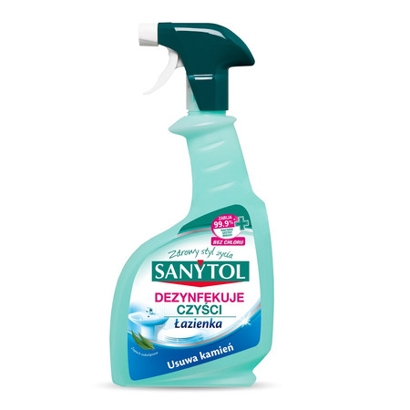 SANYTOL Płyn Czyszczący Dezynfekujący Łazienki o zapachu eukaliptusa 500ml