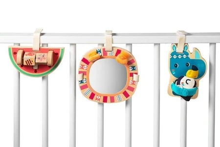 Lilliputiens Zestaw drewnianych zawieszek aktywizujących Nosorożec Marius 9 m+