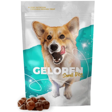 Geloren Small Dog 180g - Mieszanka uzupełniająca, żelki dla małych psów na stawy 60 szt.