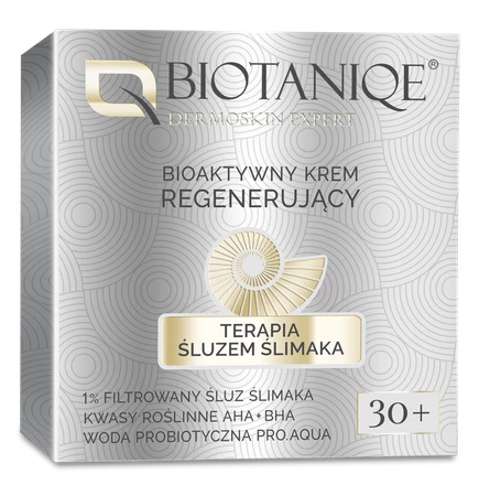 Biotaniqe,  Terapia Śluzem Ślimaka, BioAktywny Krem Regenerujący 30+, 50 ml