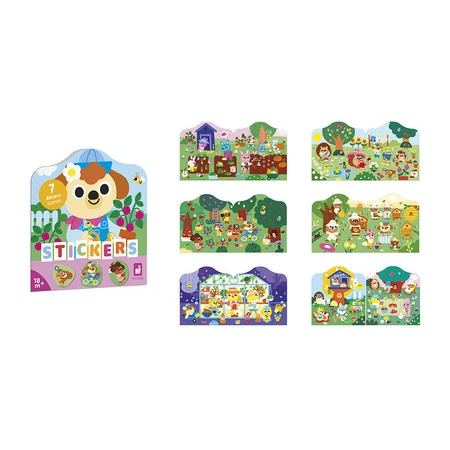 Janod Książeczka do wyklejania z naklejkami Ogród 18m+