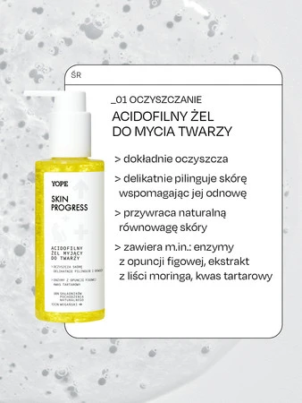 Yope - Skin Progress Acidofilny żel myjący do twarzy 150ml