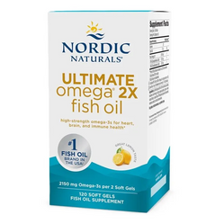 Nordic Naturals Ultimate Omega 2X Omega-3 kwasy tłuszczowe EPA i DHA 120 kaps. smak cytryna