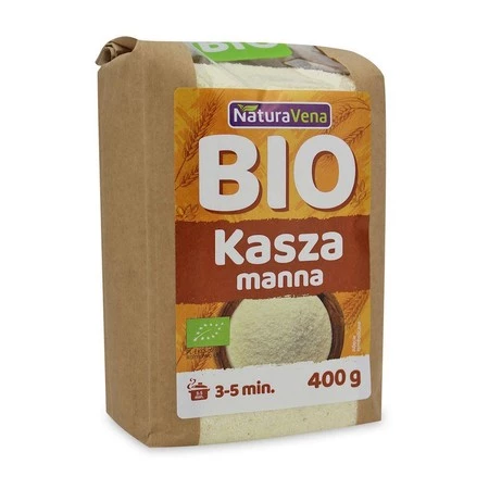 KASZA MANNA BIO 400 g - NATURAVENA - KRÓTKA DATA 2025-02-23