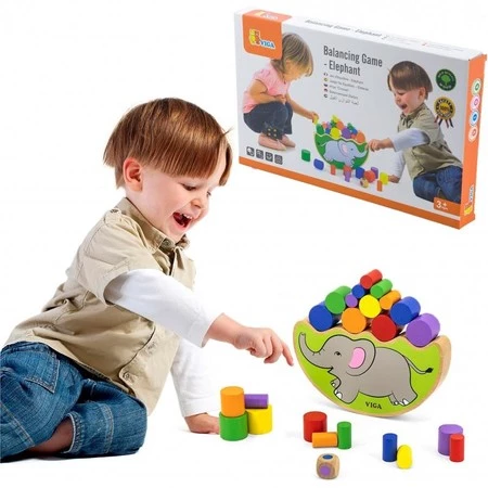 Drewniana układanka Balansujący Słoń Viga Toys