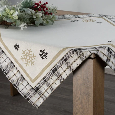 Obrus gobelinowy rozm.: 90 x 90 cm, kolor: beżowy