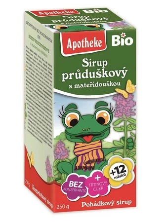 SYROP DLA DZIECI Z TYMIANKU I DZIKIEJ RÓŻY BIO 250 g - APOTHEKE