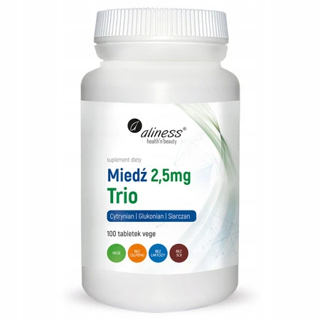 Aliness Miedź trio 2,5 mg x 100 vege tabs.
