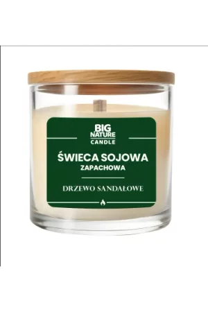 Big Nature Świeca sojowa o zap. Drzewo sandałowe 225g