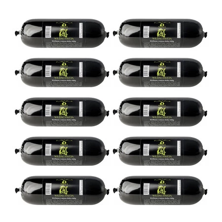 Zestaw 10x MIRALS Wildschwein - kiełbasa z mięsa dzika (200g)