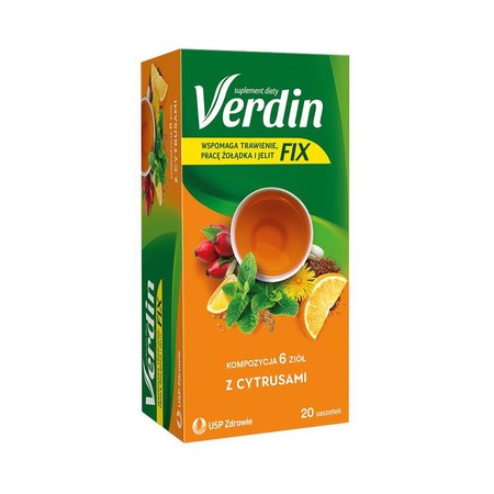 Verdin Fix zioła z cytrusami 20 saszetek