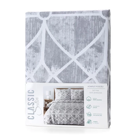Komplet Pościeli Satynowej Spring 55 140 x 200 cm, Szary