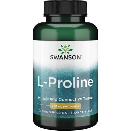 SWANSON L-Proline 500mg, 100kaps. - L-Prolina