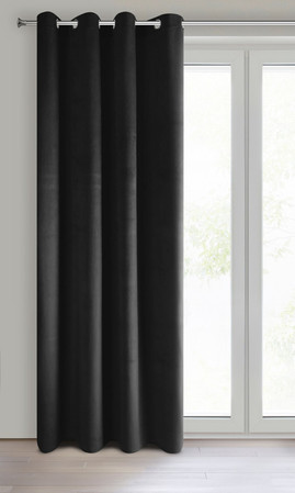 ZASŁONA GOTOWA PIERRE 140 X 250 CM CZARNY
