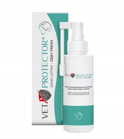 JM SANTE VET PROTECTOR Jama Ustna - Zęby Fresh płyn dla psa kota 100 ml