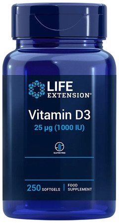 LIFE EXTENSION Vitamin D3 1000 IU EU (250 kaps.)