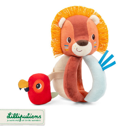 Lilliputiens Grzechotka z uchwytami Lew Jack 6 m+