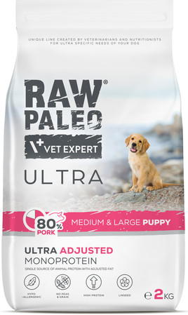 Vet Expert RAW PALEO Medium Large Puppy Ultra Pork 2kg