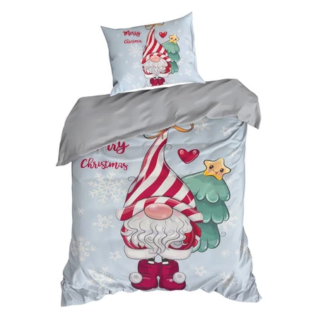 Komplet pościeli świątecznej rozm.: 160 x 200 cm, z motywem skrzata