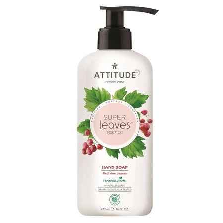 Attitude, Super Leaves, Mydło do rąk, Czerwone liście winogron, 473ml