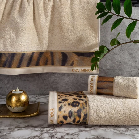 Komplet Ręczników Eva 23 46 x 36 x 7 cm, Beżowy