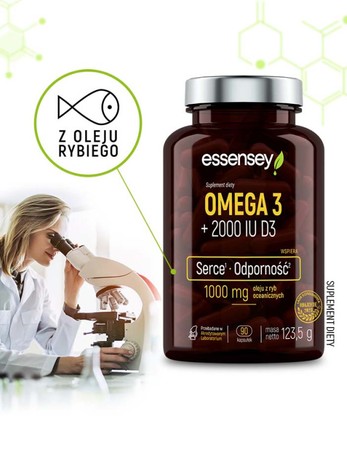 ESSENSEY OMEGA 3 + 2000 IU D3 90 kaps