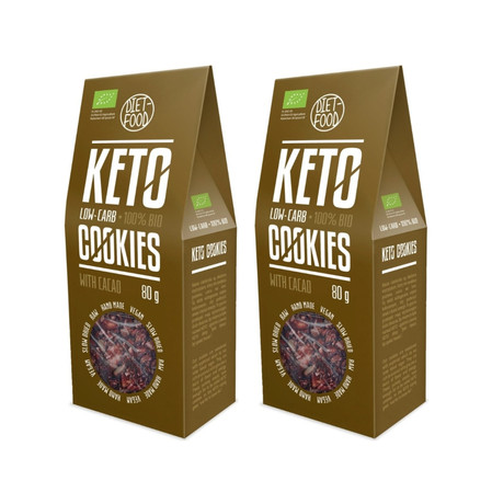 Zestaw: 2x Ciasteczka KETO z kakao BIO 80 g