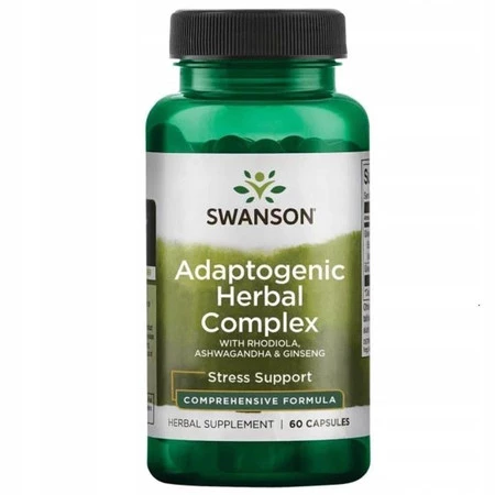 Adaptogenic Herbal Complex with Rhodiola, Ashwagandha & Ginseng (60 kaps.)