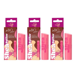 Zestaw: 3x beBIO Naturalny regenerujący balsam do ust z dodatkiem masła shea 5 g